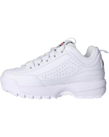 girl and boy sports shoes FILA 1010567 1FG DISRUPTOR KD  WHITE