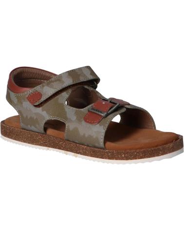 boy Sandals KICKERS 694911-30 FUNKYO  203 KAKI CAMOUFLAGE