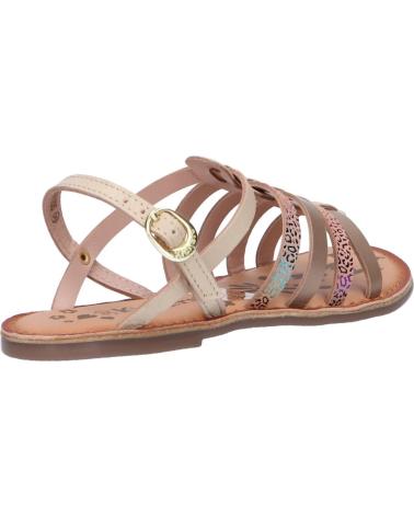 Sandalias de Mujer y Niña KICKERS 695573-30 DIXON 113 BEIGE MULTICOLOR LEOPARD