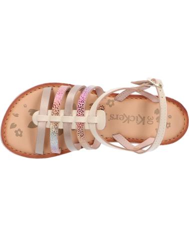 Sandalias de Mujer y Niña KICKERS 695573-30 DIXON 113 BEIGE MULTICOLOR LEOPARD