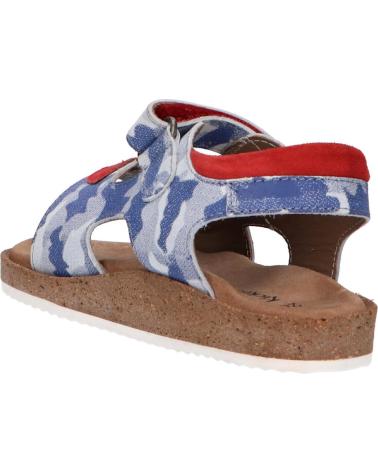 Sandalias de Niño KICKERS 694914-30 FUNKYO 51 BLEU CAMOUFLAGE ROUGE