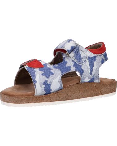 Sandalias de Niño KICKERS 694914-30 FUNKYO 51 BLEU CAMOUFLAGE ROUGE