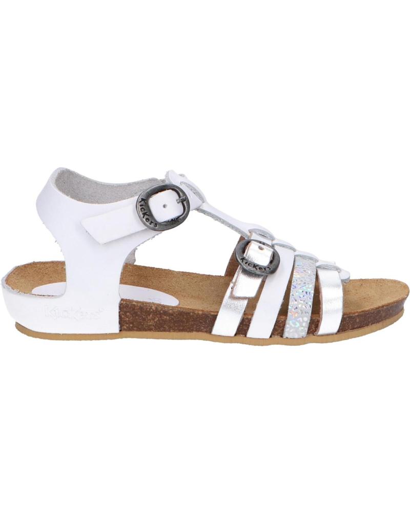 Sandalias de Mujer y Niña KICKERS 784650-30 BOBBAN 31 BLANC METALLISE