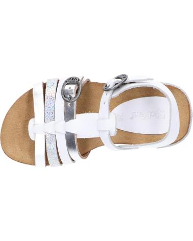 Sandalias de Mujer y Niña KICKERS 784650-30 BOBBAN 31 BLANC METALLISE