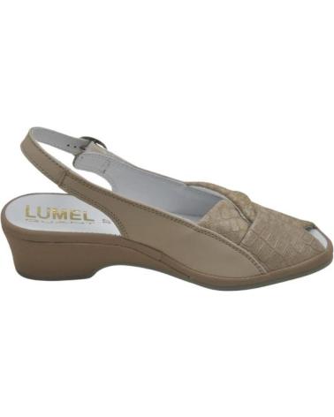 Zapatos LUMEL  de Mujer 4X-498 CLAMIRA SANDALIA ANATOMICA ANCHO ESPECIAL MUY  NUDE 2303-2256