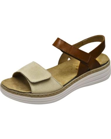 Sandalias de Mujer LUMEL - SANDALIA DE MUJER PLANTILLAS EXTRAIBLE SUSTITUIBLE YOGURT-CUOIO