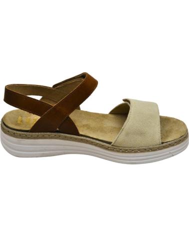 Sandalias de Mujer LUMEL - SANDALIA DE MUJER PLANTILLAS EXTRAIBLE SUSTITUIBLE YOGURT-CUOIO