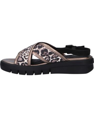 Sandalen für Damen GEOX D92DPD 0AW21 D WIMBLEY C6458 CHESTNUT-BLACK