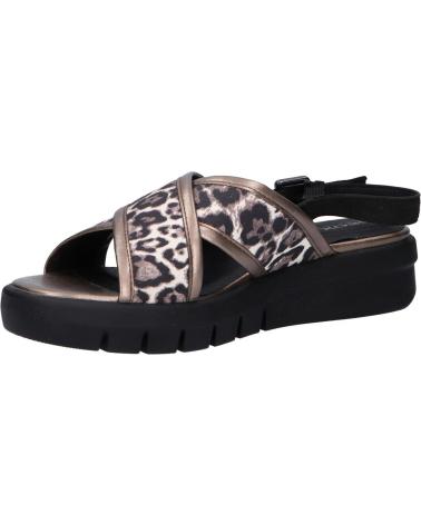 Sandalen für Damen GEOX D92DPD 0AW21 D WIMBLEY C6458 CHESTNUT-BLACK