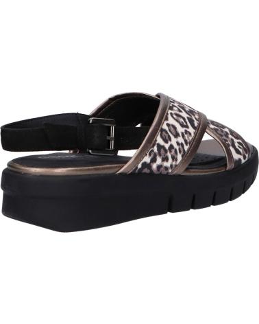 Sandalen für Damen GEOX D92DPD 0AW21 D WIMBLEY C6458 CHESTNUT-BLACK