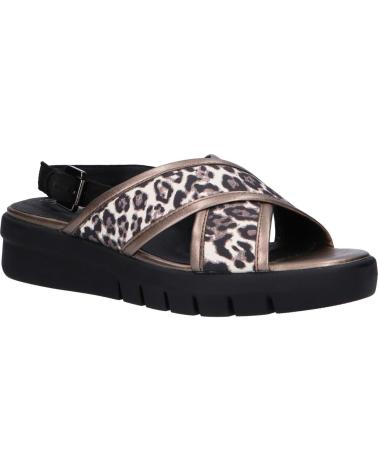 Sandalen für Damen GEOX D92DPD 0AW21 D WIMBLEY C6458 CHESTNUT-BLACK