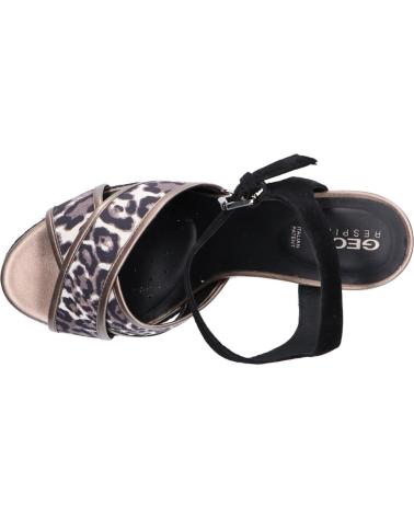 Woman Sandals GEOX D92CFE 0AW21 D YULIMAR C6458 CHESTNUT-BLACK