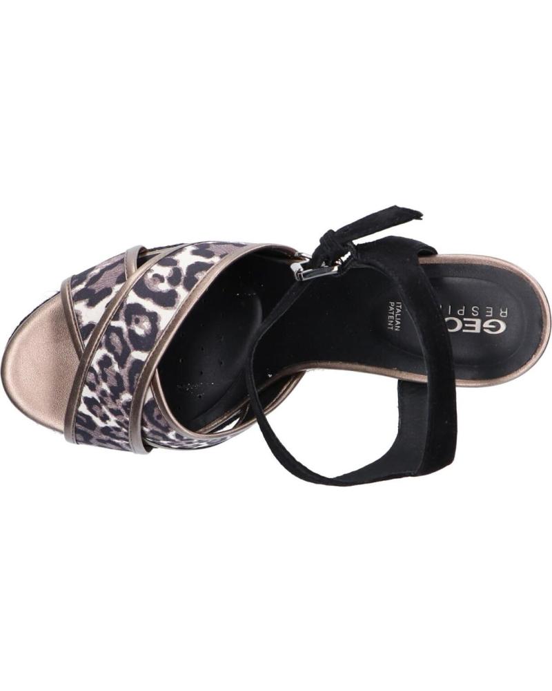 Sandals De Mujer GEOX D92CFE 0AW21 D YULIMAR C6458 CHESTNUT BLACK