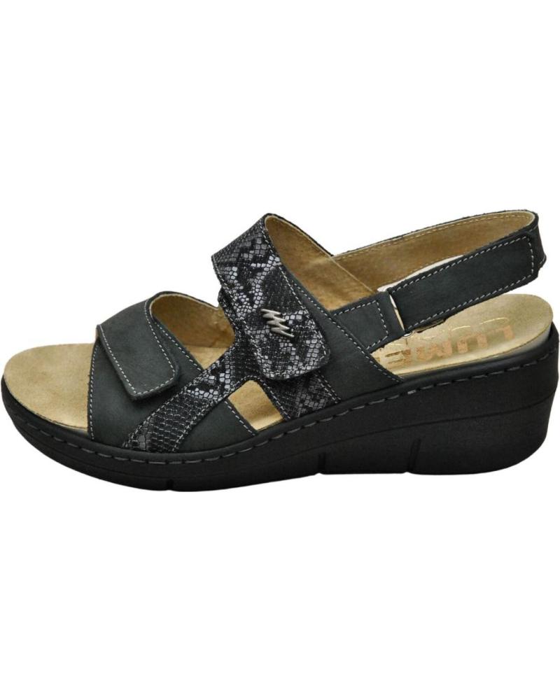 Sandálias de Mulher LUMEL SANDALIA 8526-5233 RENNA-IGUANA MUJER PLANTILLAS EXTR ANTRACITA