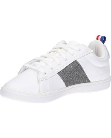 Zapatillas deporte LE COQ SPORTIF  pour Femme et Fille et Garçon 2010077 COURTCLASSIC  OPTICAL WHITE-GREY