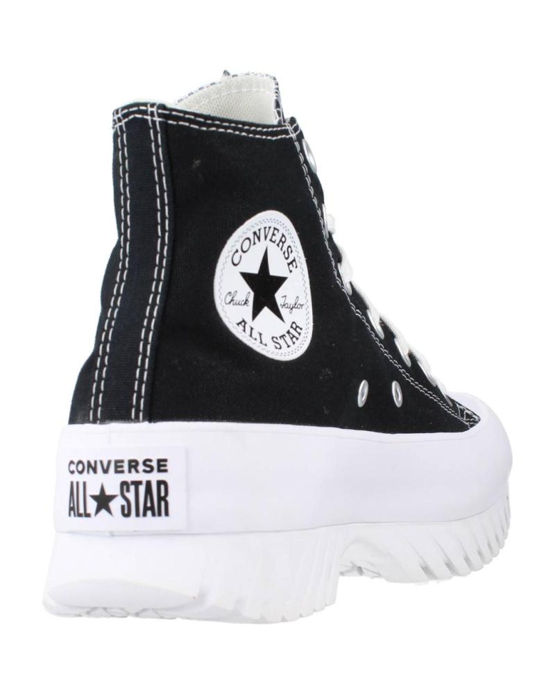 Botines De Nina CONVERSE ZAPATILLA CON PLATAFORMA DENTADA BLACK EGRET WHITE