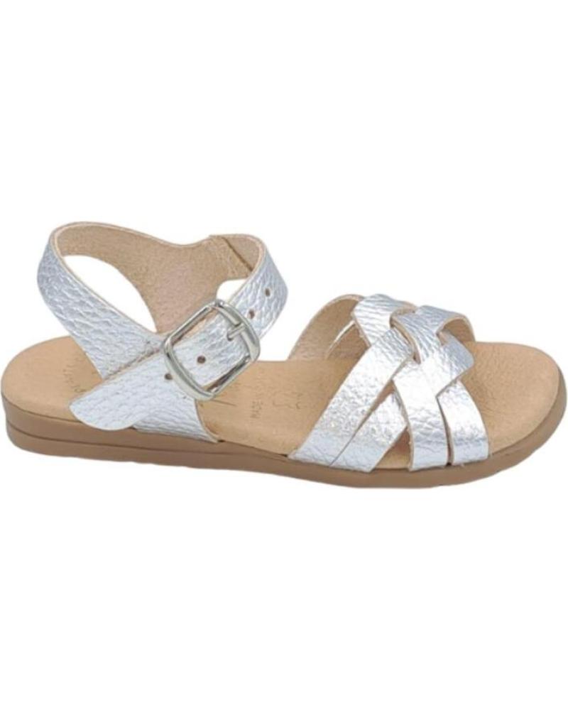 Sandalias OTRAS MARCAS  de Niña SANDALIA PIEL BNK014  PLATA