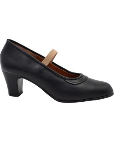 Sapatos de salto de Mulher  ZAPATOS DE BAILE FLAMENCO DE PIEL CON C NEGRO