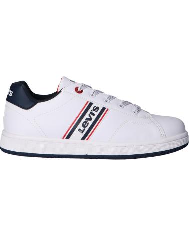 girl and boy sports shoes LEVIS VADS0041S BRANDON LACE  0061 WHITE
