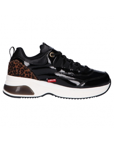 Esportes  de Mulher e Menina e Menino LEVIS VCHE0030S CHELSEA 2442 BLACK ANIMAL PRINT