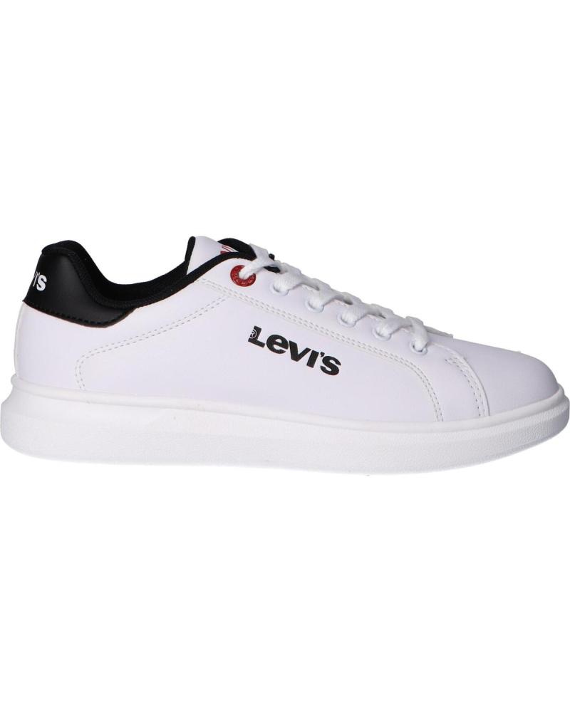girl and boy sports shoes LEVIS VELL0021S ELLIS  0062 WHITE BLACK