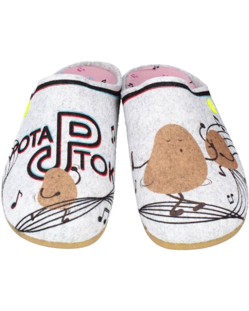 Pantofole HOT POTATOES per Donna ZAPATILLAS DE CASA MUJER 64638 GRIS Pantofole HOT POTATOES per Donna ZAPATILLAS DE CASA MUJER 64638 GRIS