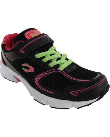 Woman and girl and boy sports shoes JOHN SMITH ROXI 15V  NEGRO-VERDE