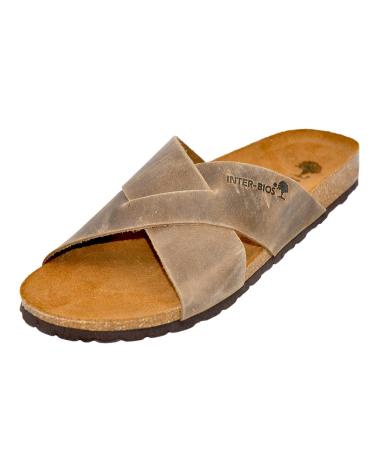 Man Flip flops INTERBIOS INTER-BIOS 9509 SANDALIA PIEL BIO HOMBRE PARDO