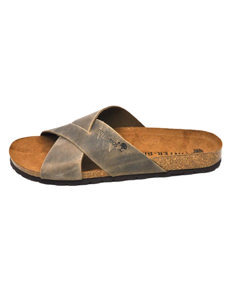 Man Flip flops INTERBIOS INTER-BIOS 9509 SANDALIA PIEL BIO HOMBRE PARDO