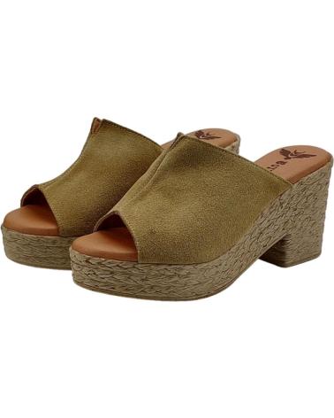 Sapatos de salto de Mulher BUITTOS OF COLORS ZUECO PIEL BT2 CAMEL