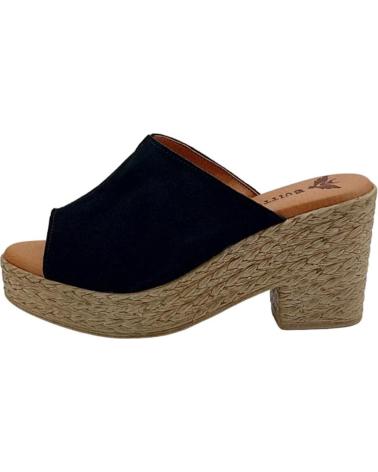 Sapatos de salto de Mulher BUITTOS OF COLORS ZUECO PIEL BT2 NEGRO