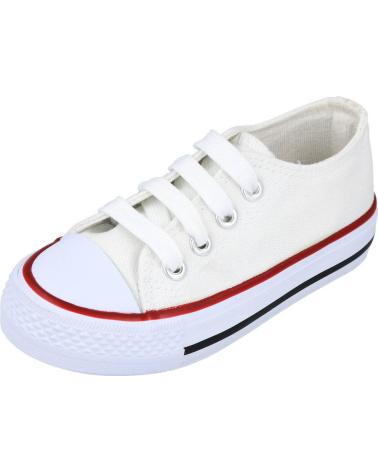 Deportivas de Niña y Niño L&R SHOES LR SHOES TO-326 ZAPATILLAS LONA NINOS BLANCO