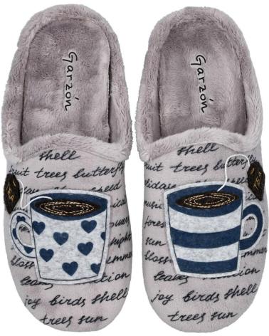 Pantufas de Mulher GARZON 5013-247 ZAPATILLAS DE CASA MUJE GRIS