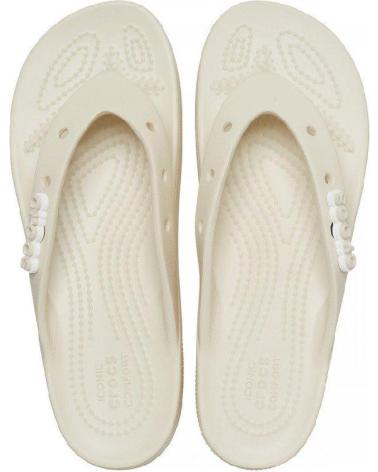 Zehansandalen für Damen CROCS CLASSIC PLATFORM FLIP W 207714 BEIGE BLANCO