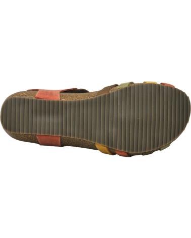 Woman Sandals INTERBIOS INTER-BIOS 5338 SANDALIA PIEL BIO CUNA MUJER MULTICOLOR KAKI-BEIGE-TEJA-MOSTAZA