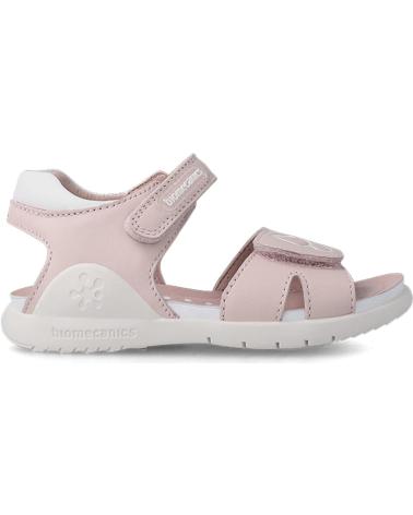 Sandalias de Niña BIOMECANICS SANDALIAS DE PIEL ROSA Y BLANCO 232238-A úNICO