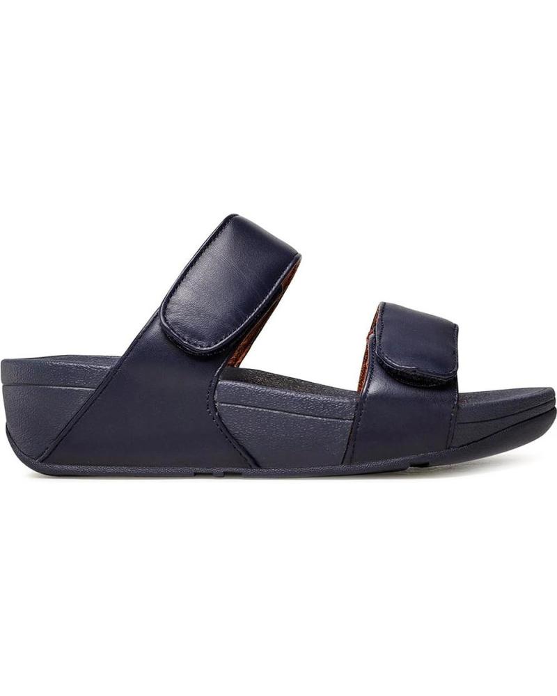 Sandalias de Mujer FITFLOP SANDALIAS FV6 LULU ADJUSTABLE LEATHER SLIDES MIDNIGHTNAVY