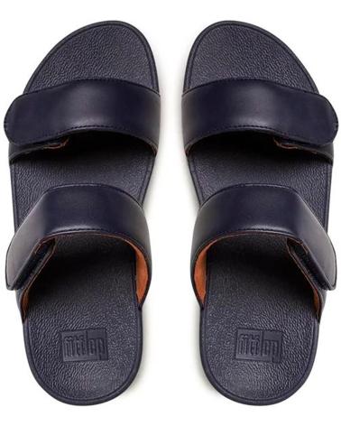 Sandalias de Mujer FITFLOP SANDALIAS FV6 LULU ADJUSTABLE LEATHER SLIDES MIDNIGHTNAVY