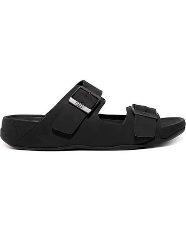 Man Sandals FITFLOP SANDALIAS GD2 GOGH MOC BUCKLE LTH SLIDES BLACK