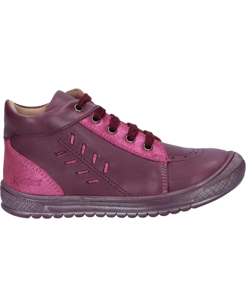 Botines de Niña KICKERS 829930 BILOP 143 VIOLET FONCE METALLISE