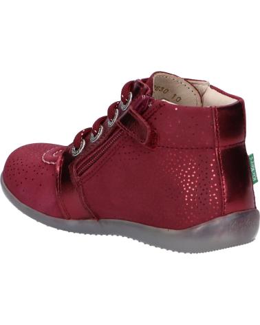 Bottines pour Fille KICKERS 829630 BE POWER 183 BORDEAUX BRILLANT