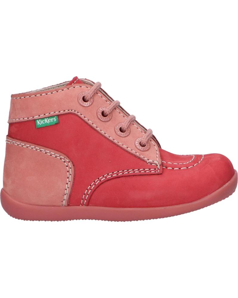 Mid Boots De Ni a KICKERS 695075 BONBON 2 132 ROSE FONCE PERM