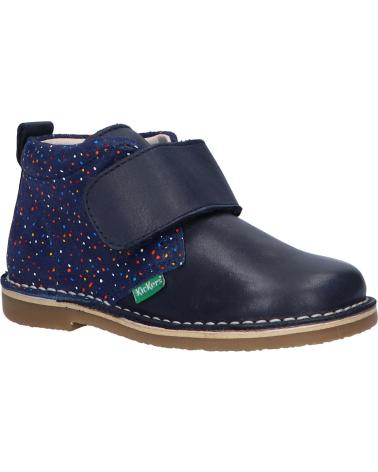 Botines de Niña y Niño KICKERS 829900 TYPTOP 10 MARINE FONCE POIS MULTICO