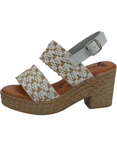 Sandalen für Damen BUITTOS OF COLORS SANDALIA PIEL 2 PIEZAS BT3 BLANCO