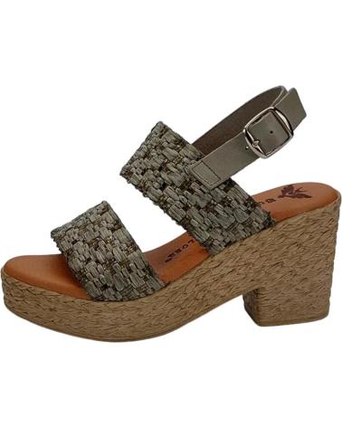 Sandalias de Mujer BUITTOS OF COLORS SANDALIA PIEL 2 PIEZAS BT3 KAKI
