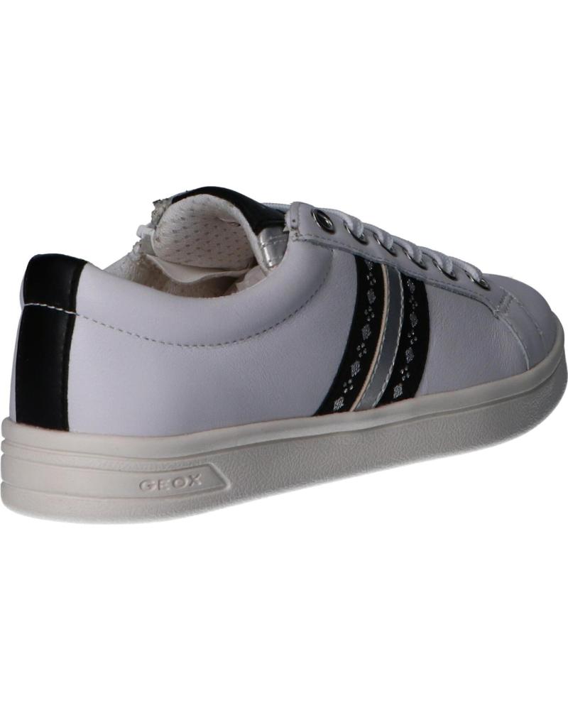 Scarpe Geox Per Bambina J024MH - White-Navy, Pelle, Traspiranti - Foto 4