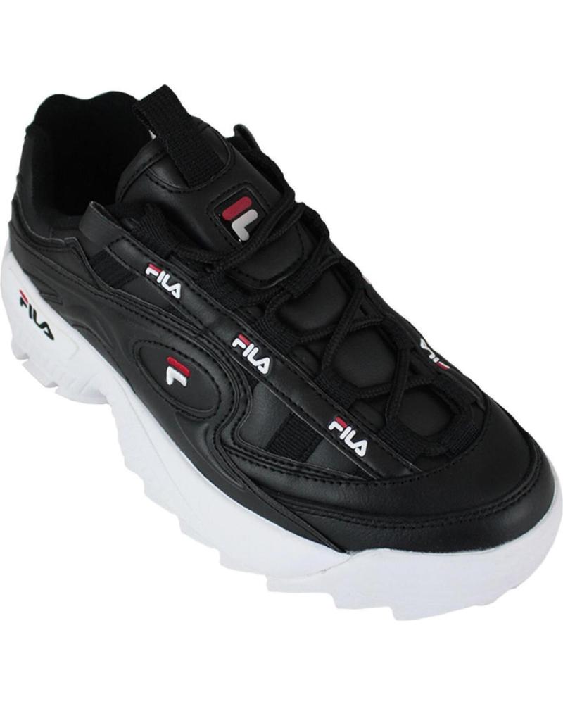 Chaussures De Sport De Hombre FILA D FORMATION BLACK WHITE RED NEGRO