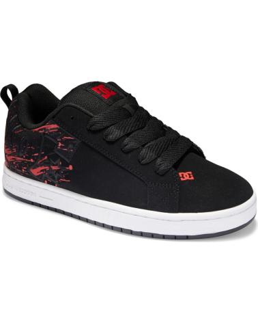 Man Zapatillas deporte DC SHOES COURT GRAFFIK BLACK-RED-BLACK XKRK