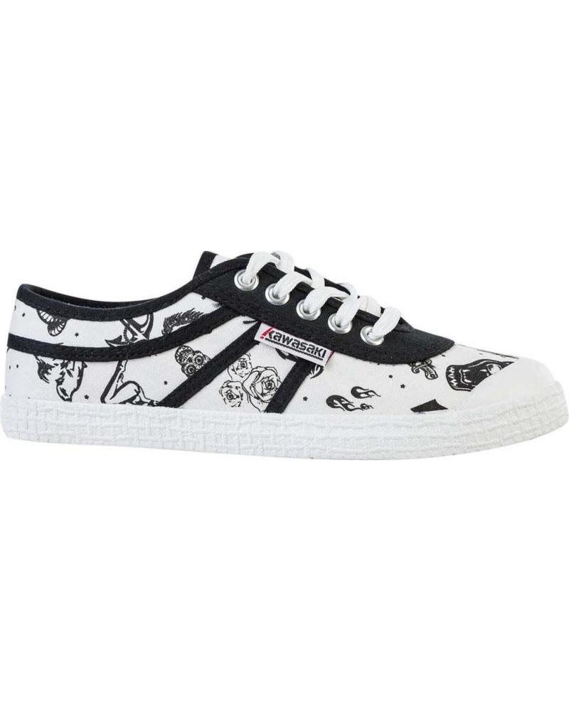 Scarpe Sport De Hombre KAWASAKI TATTOO CANVAS SHOE K202420 1002 WHITE 1002 WHITE