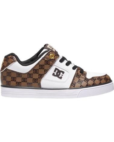 Woman and girl and boy Trainers DC SHOES PURE ELASTIC SE SN ADBS300301 BLACK-WHITE-BROWN XKWC  BLACK-WHITE-BROWN XKWC